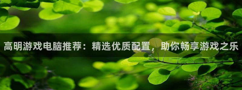 极悦娱乐：高明游戏电脑推荐：精选优质配置，助你畅享游戏之乐