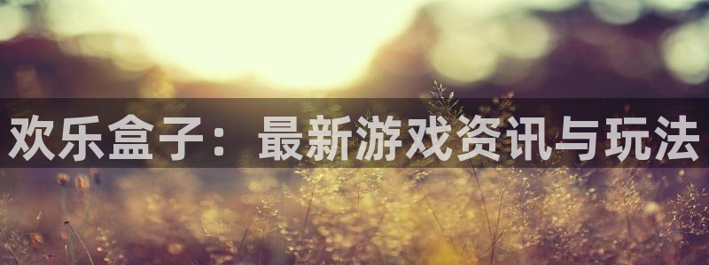 极悦娱乐平台登录线路：欢乐盒子：最新游戏资讯与玩法